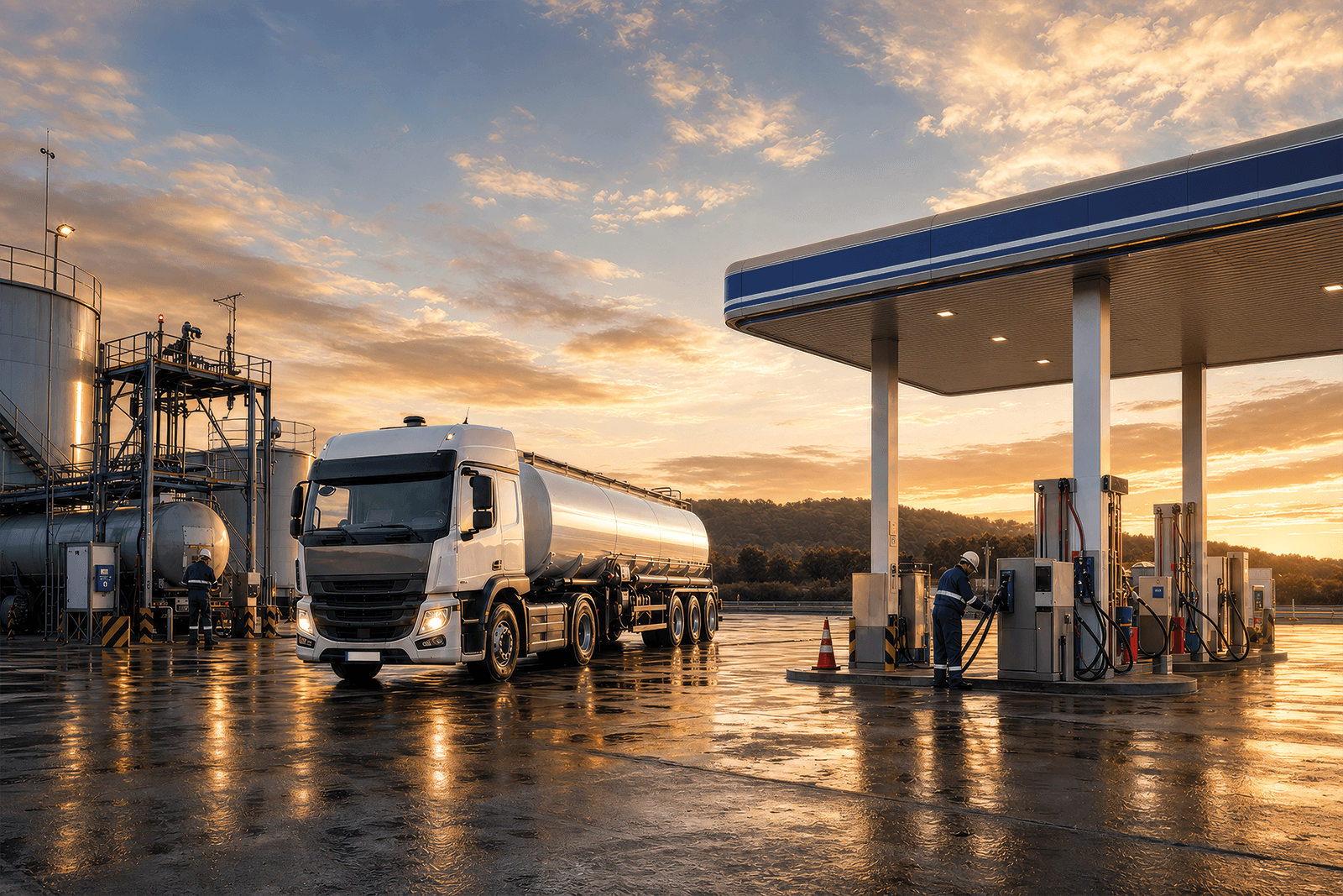 Safe Fuel Station Supply. Safe fuel logistics from depot to station
